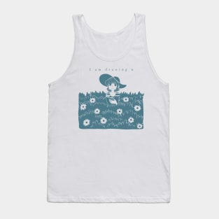 I am drawing you. Flower Field T-Shirt Tank Top